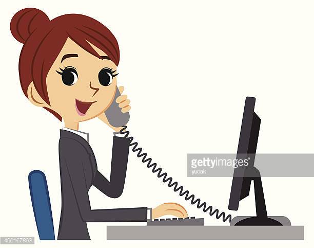 receptionist clipart hotel telephone operator