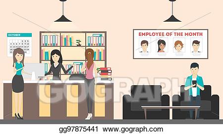 receptionist clipart office reception