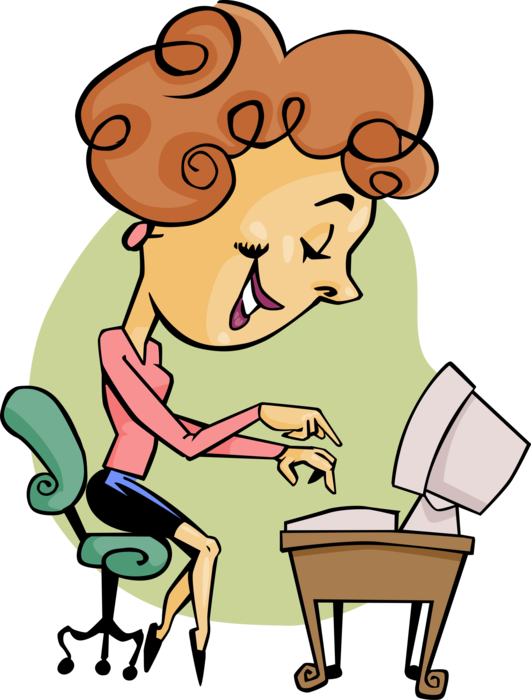 receptionist clipart secretarial