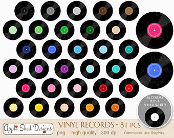 record clipart 70's