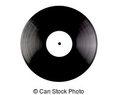 record clipart black and white