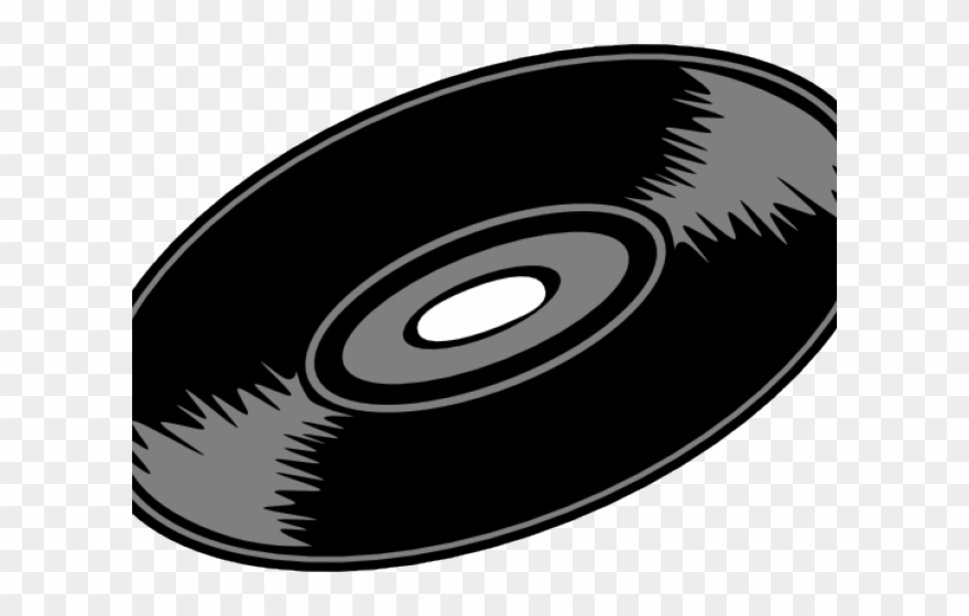 record clipart black and white