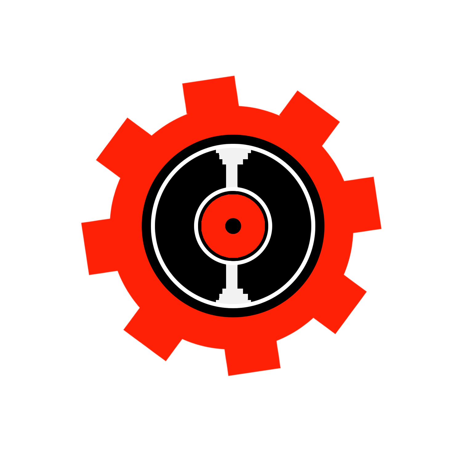 record clipart black red
