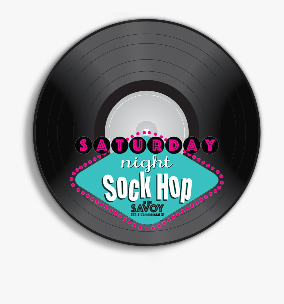 record clipart sock hop