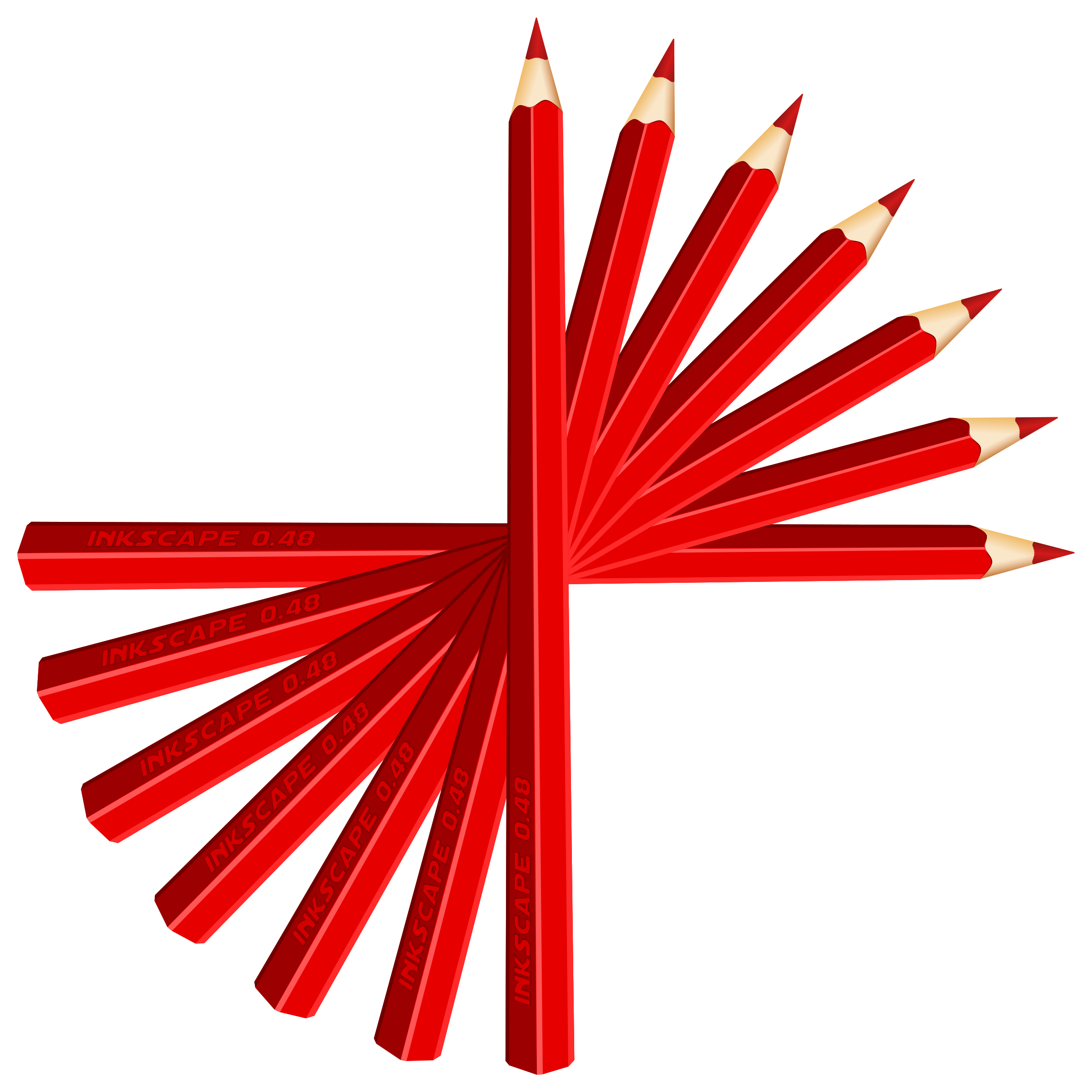 red clipart crayons
