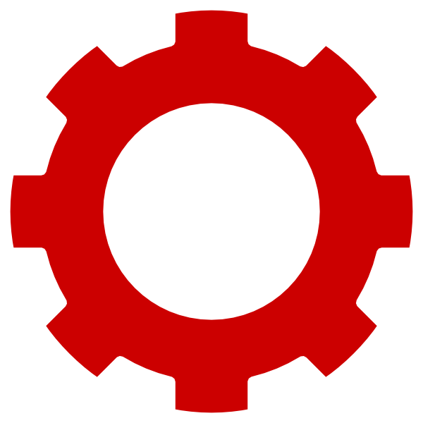 red clipart gears