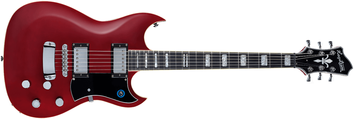 red clipart guitar