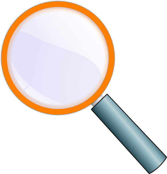 red clipart magnifying glass