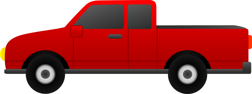 red clipart semi truck