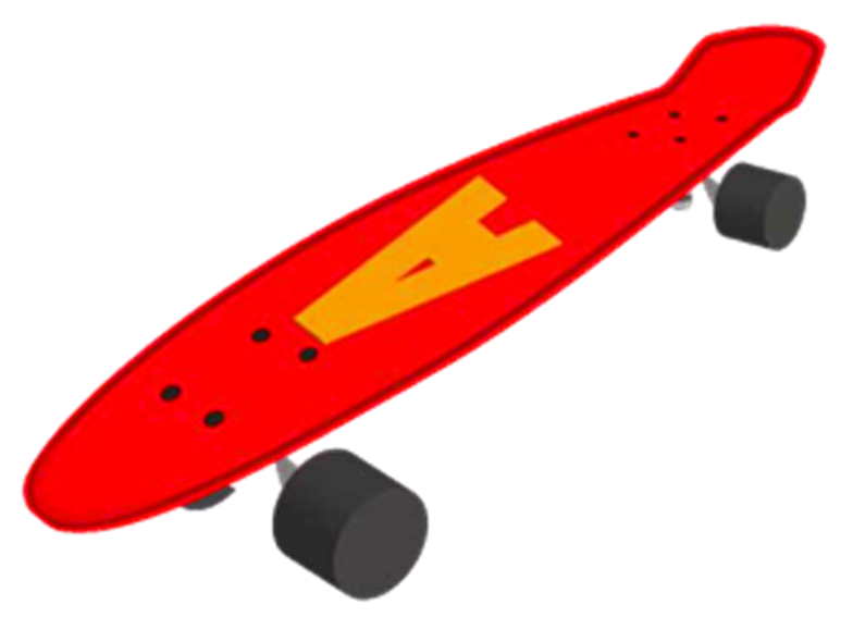 Free images at clker. Red clipart skateboard