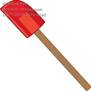 red clipart spatula