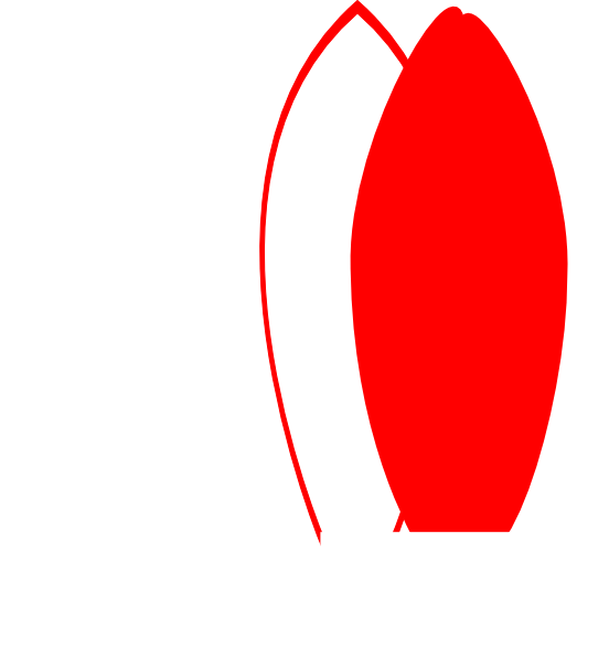 red clipart surfboard