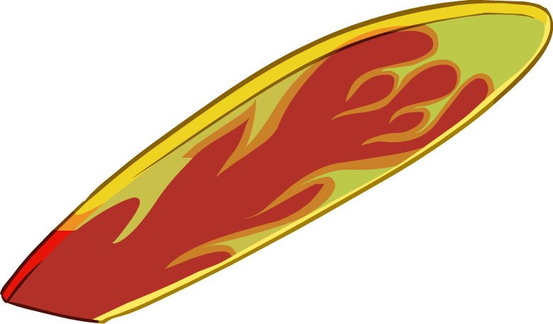 red clipart surfboard