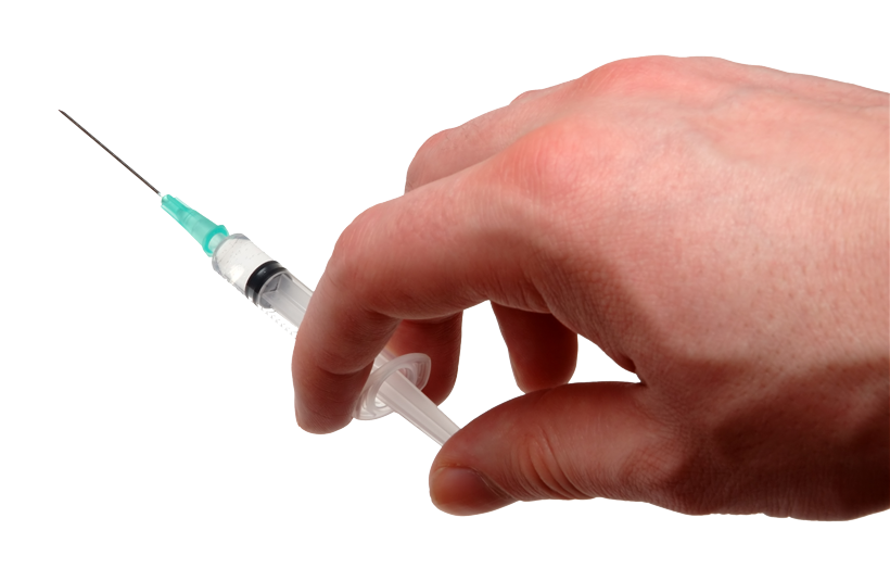 red clipart syringe