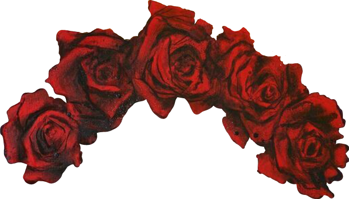 Red flower crown png.  for free download