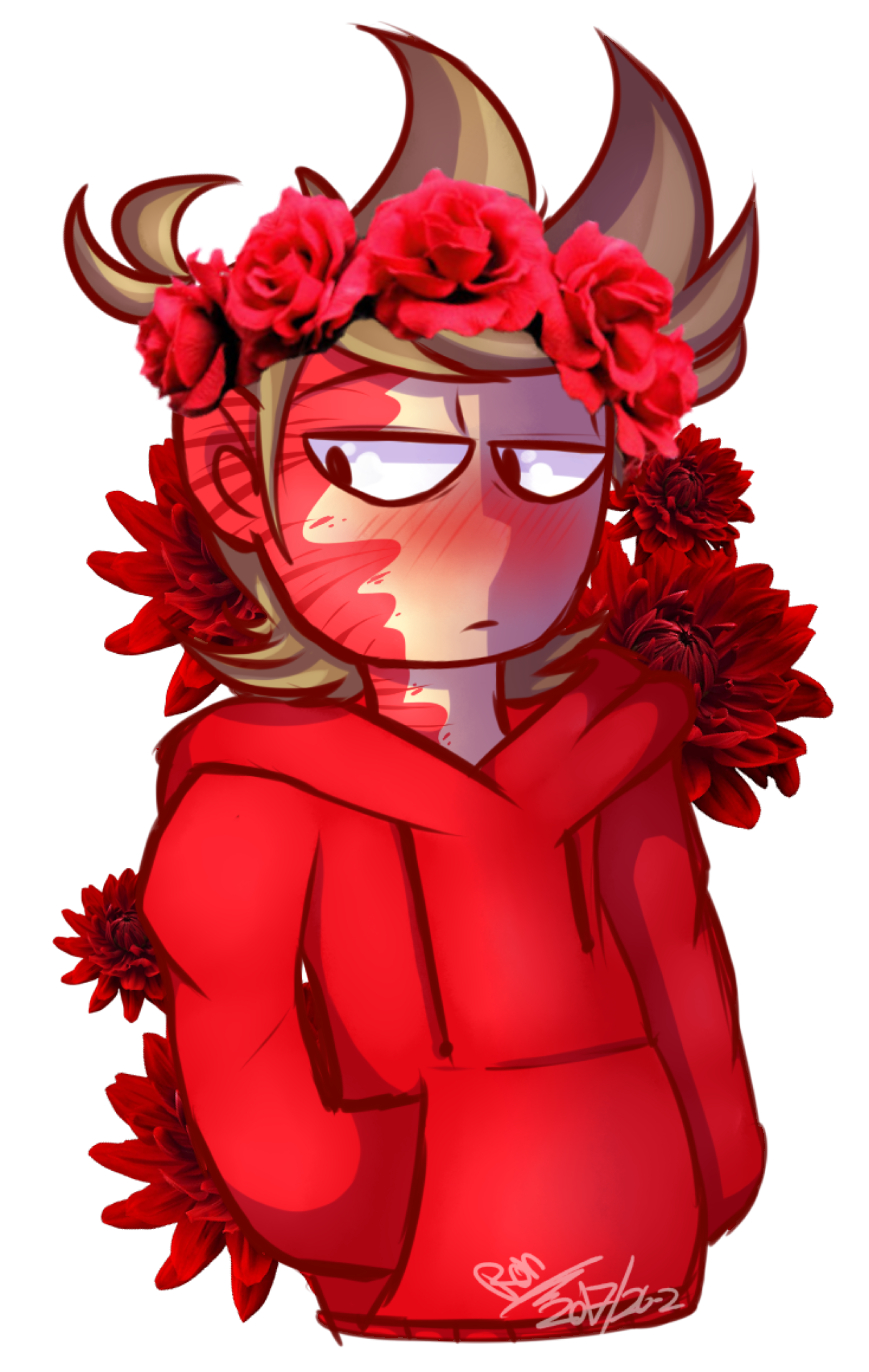 Red flower crown png. Ew tord by b