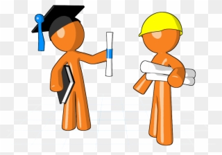 Uneducated education and employment. Reflection clipart cartoon