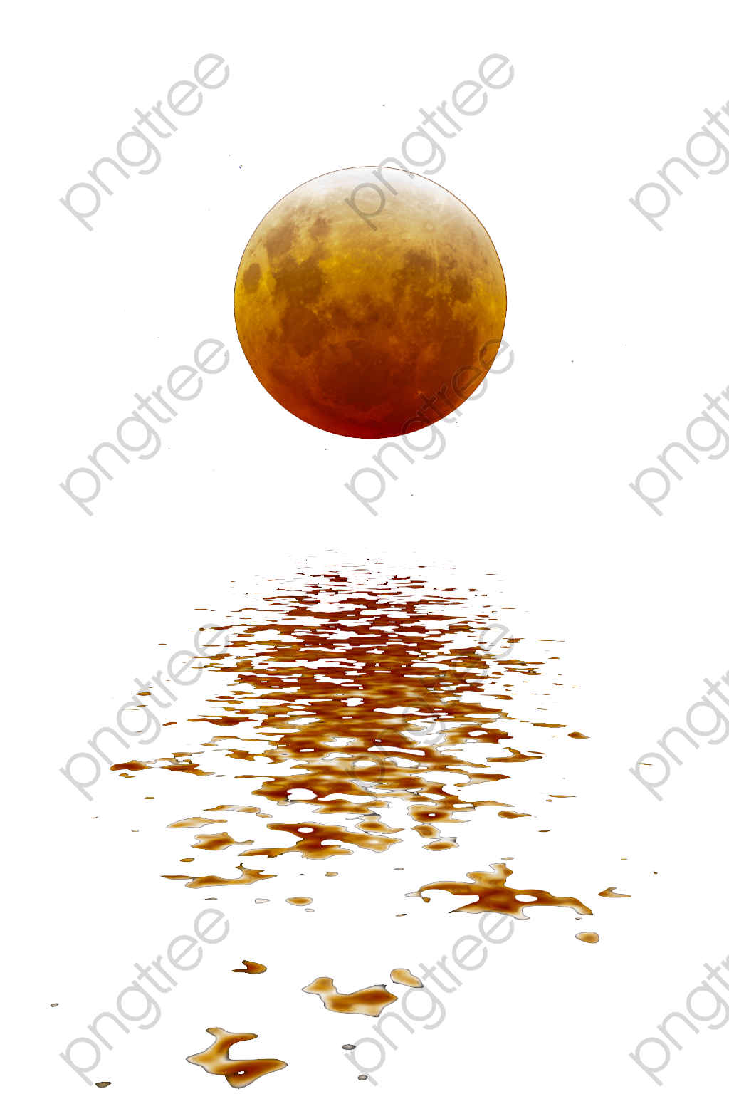 reflection clipart moon
