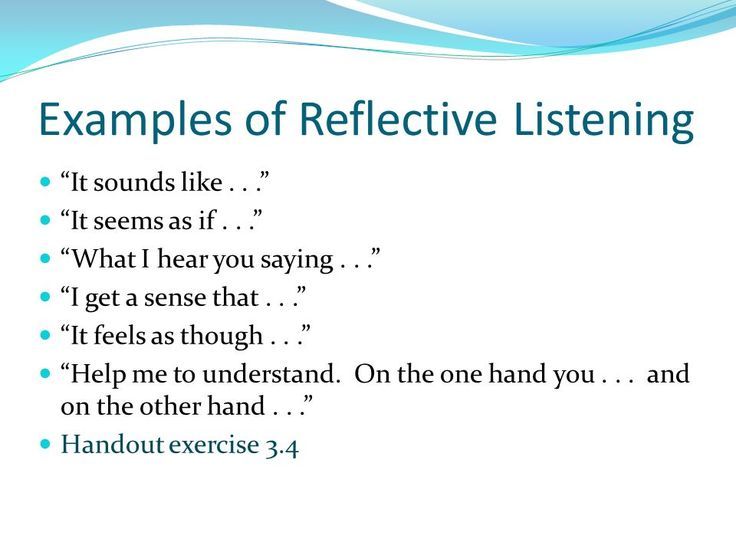 reflection clipart reflective listening