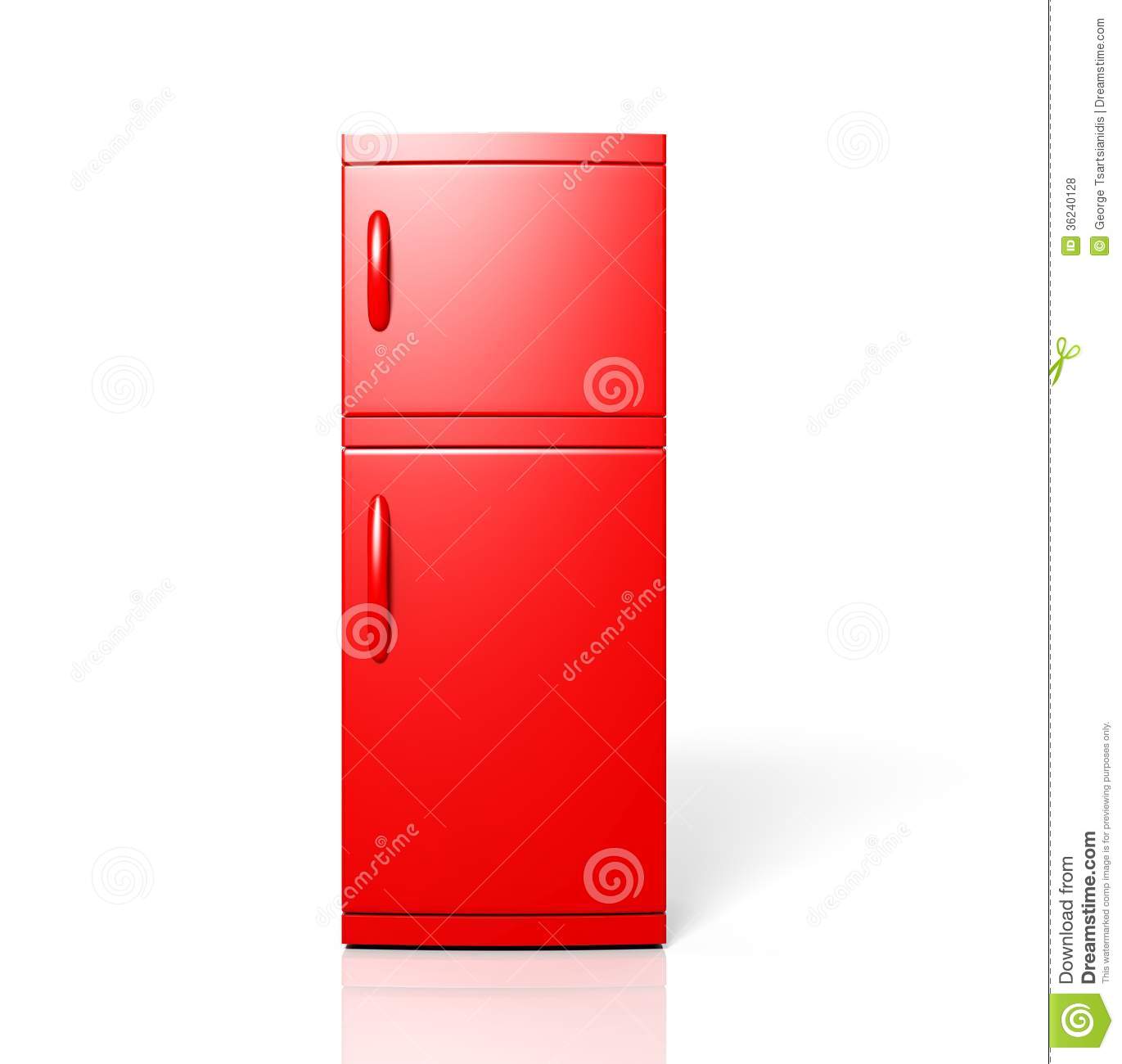 refrigerator clipart red