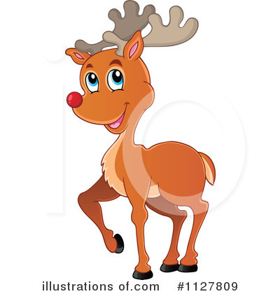 Clipart reindeer. Illustration by visekart royaltyfree