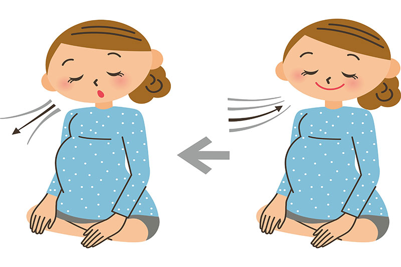 relaxing clipart deep breathing