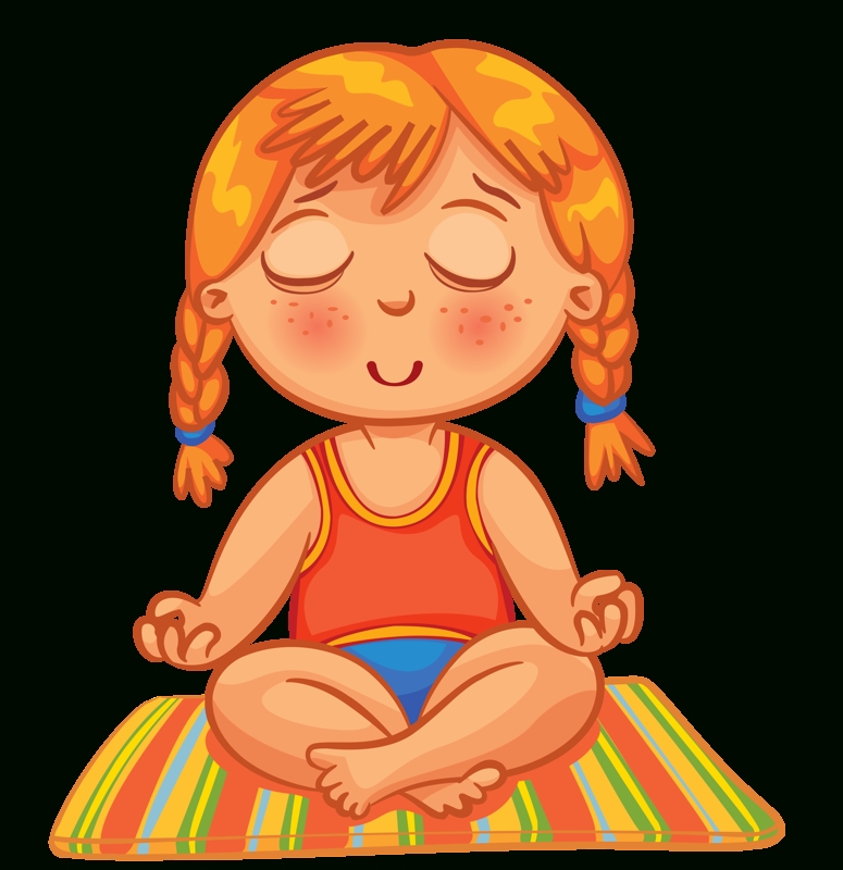 relaxing clipart kid