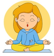 relaxing clipart kid