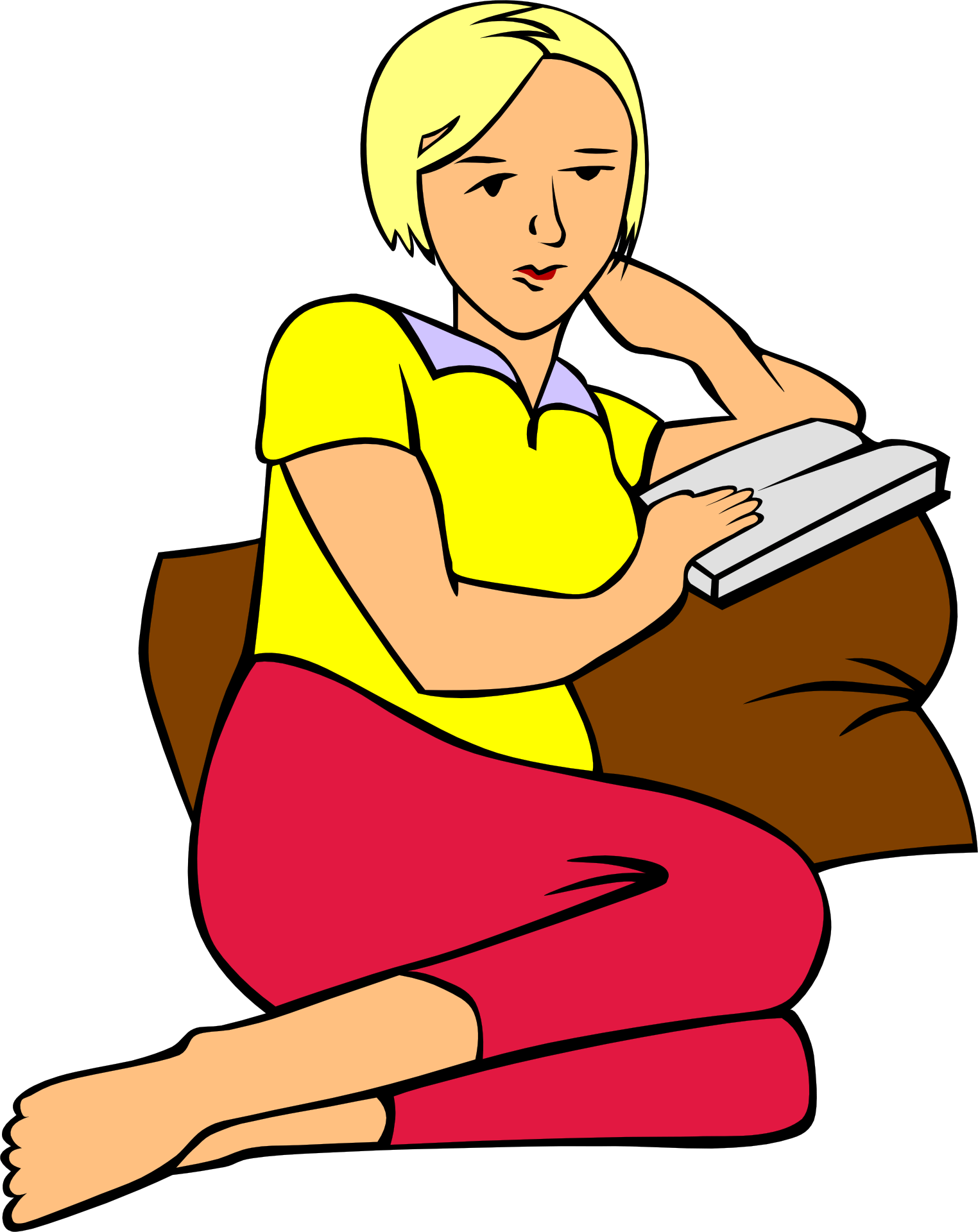 relaxing clipart relaxed girl