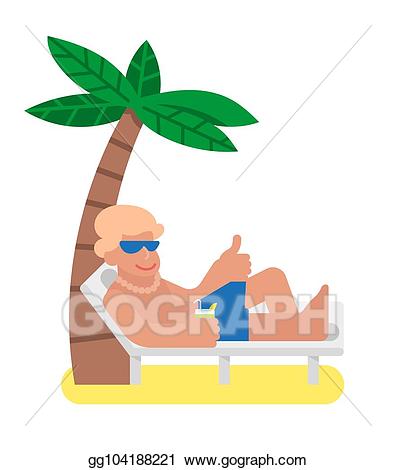 Vector art relax on. Relaxing clipart relaxed man