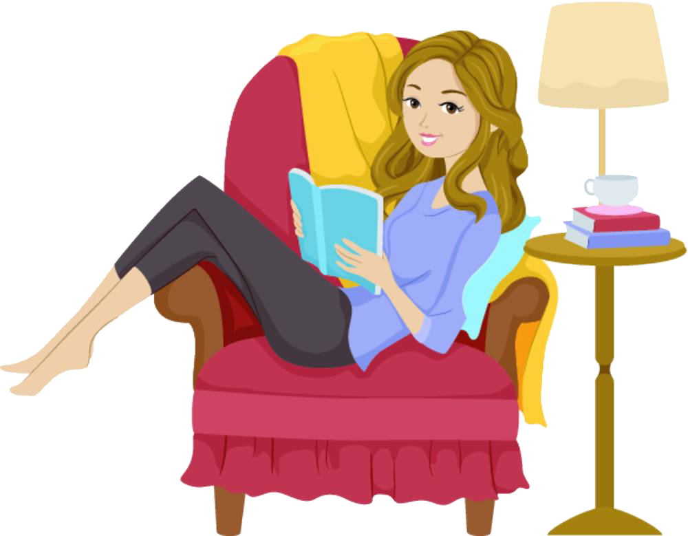 relaxing clipart relaxed woman