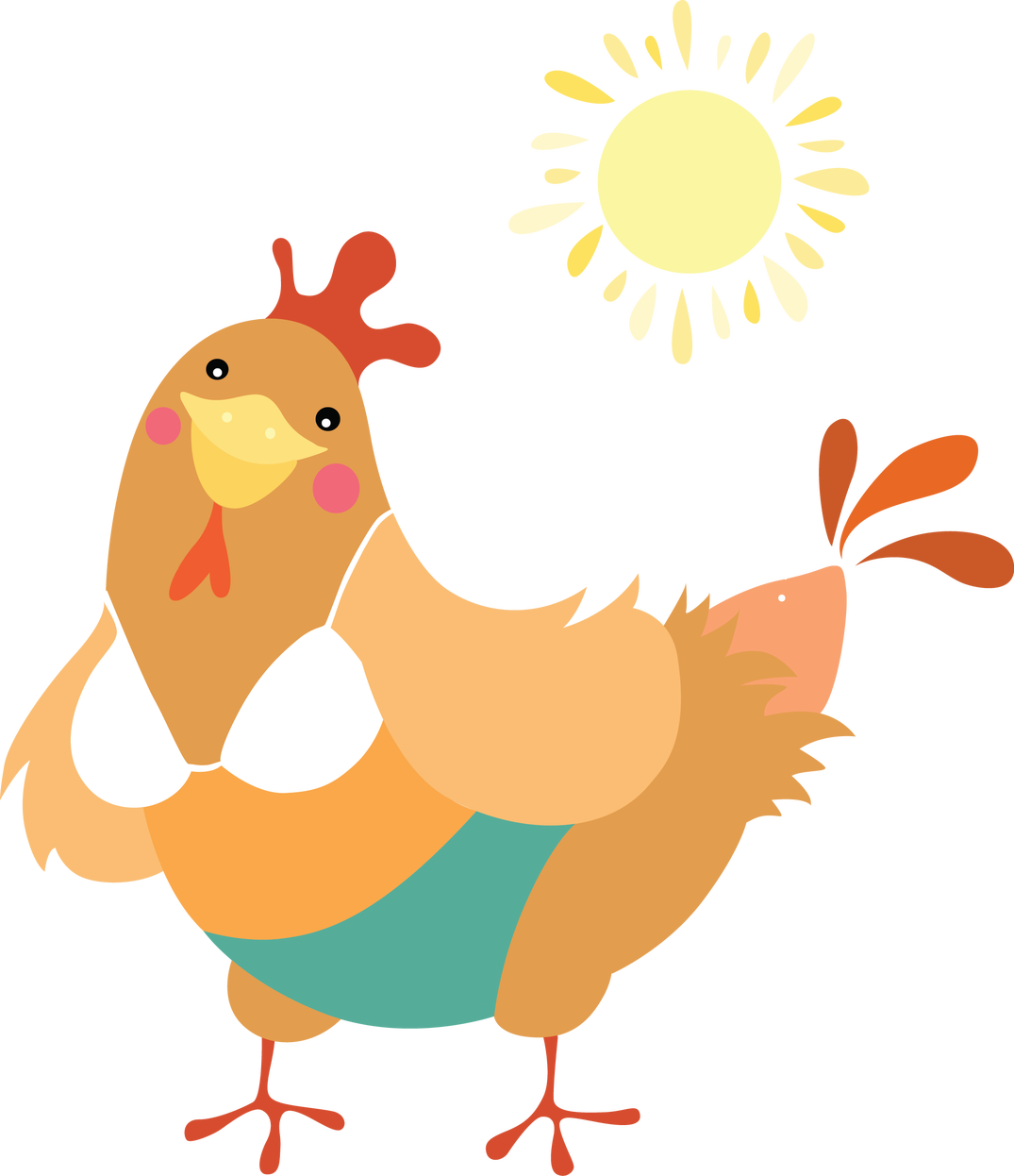 Sad clipart rooster. Enjoy your summer with