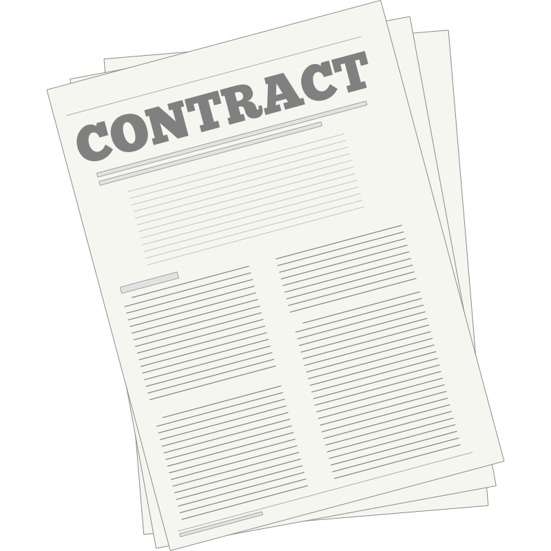 report clipart contract