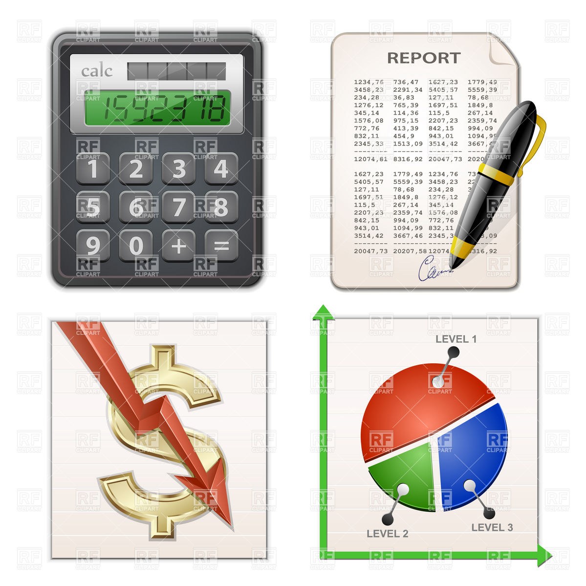 report clipart financial report