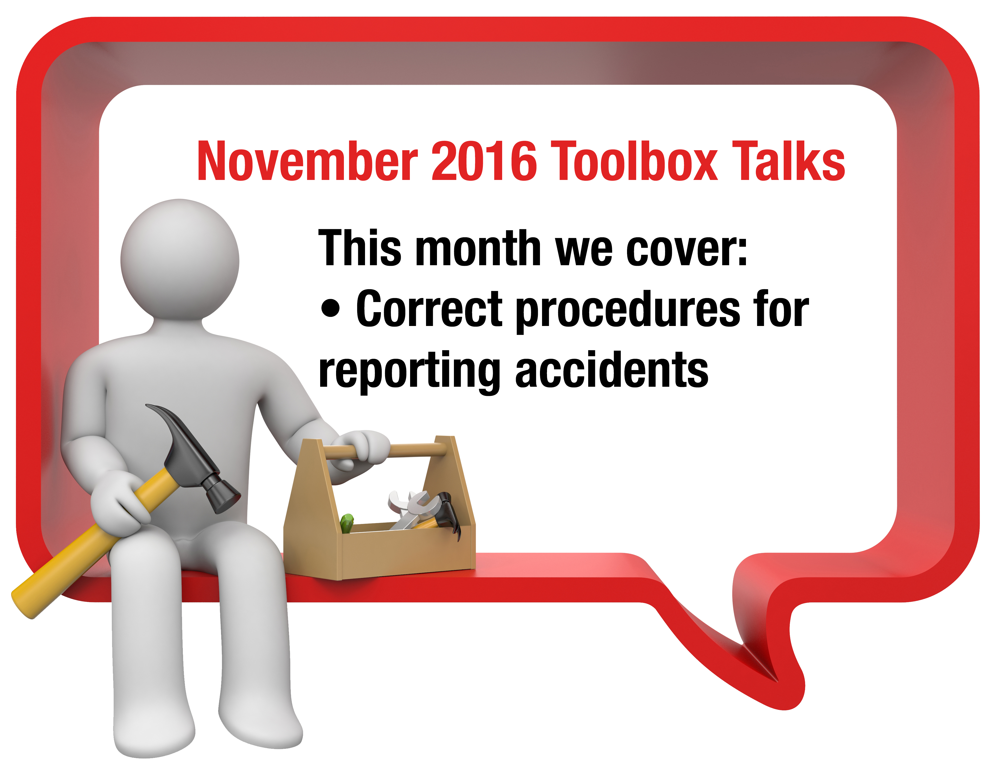 Report clipart incident report. November msl toolbox talks