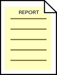 report clipart paper