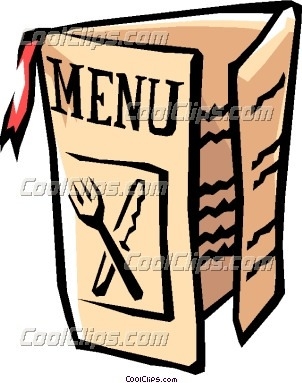 Restaurants clipart. Menu for clip art