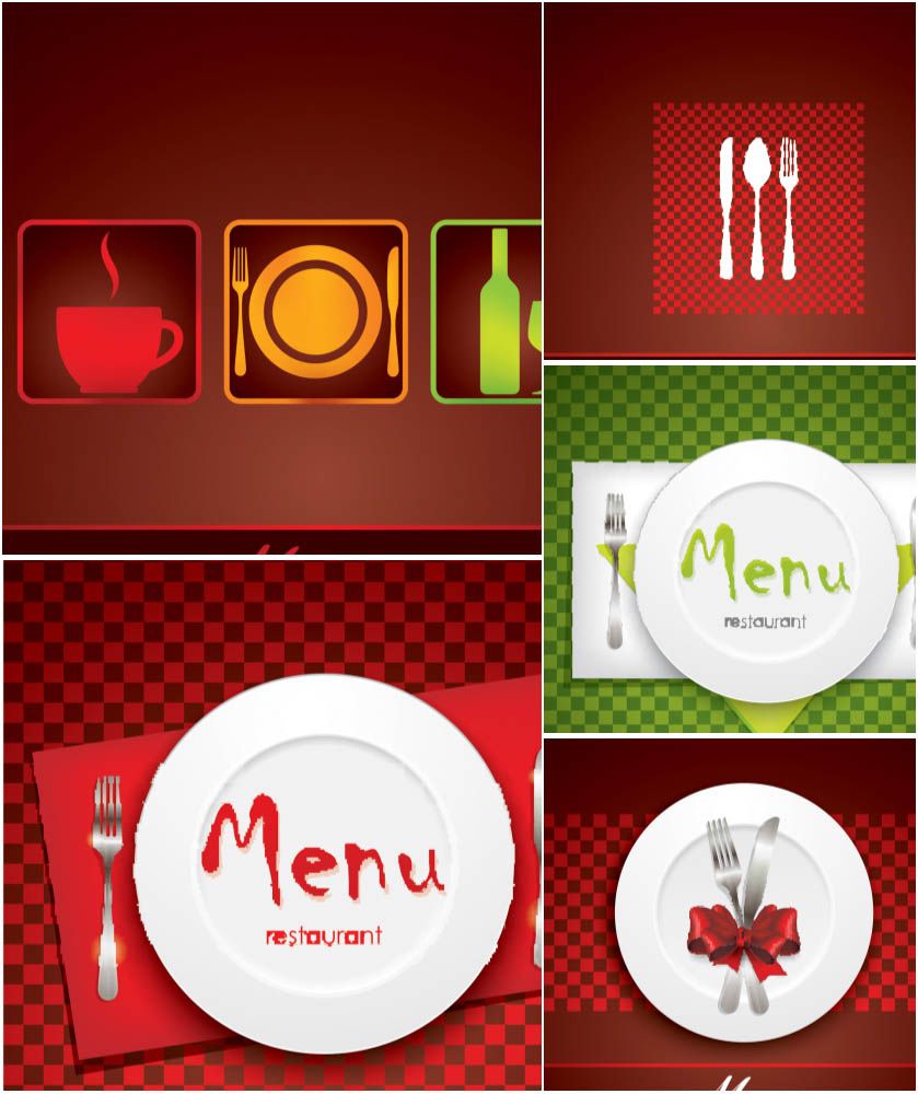 restaurants clipart menu card design