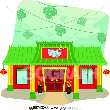 Eps vector chinese restaurant. Restaurants clipart stock photo