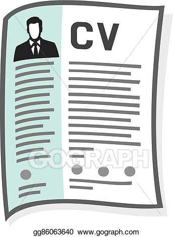 Resume clipart drawing. Vector art and cv
