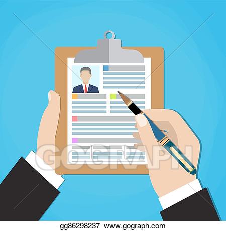 Eps illustration in the. Resume clipart form