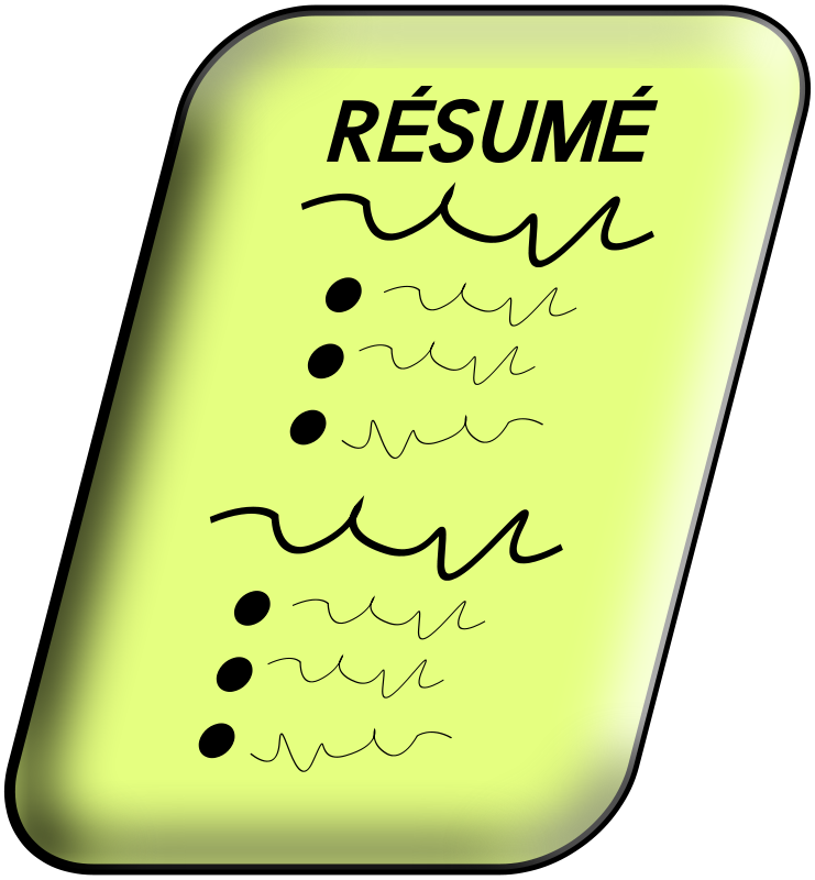 resume clipart preparation
