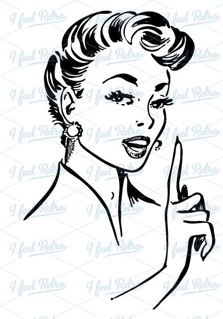 retro clipart drawing