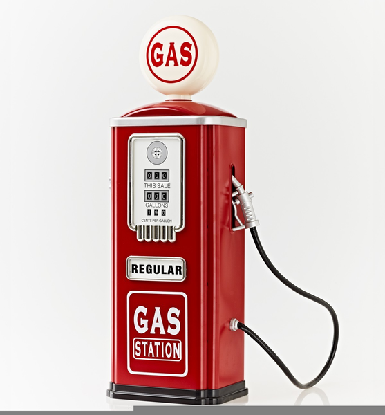 retro clipart gas pump