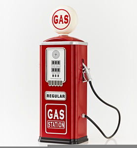retro clipart gas pump