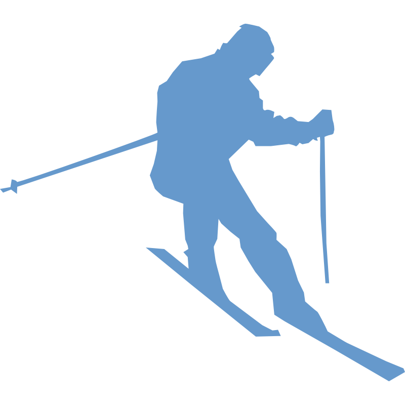 retro clipart ski