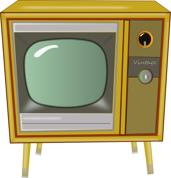 retro clipart tv set