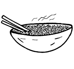 rice clipart coloring page