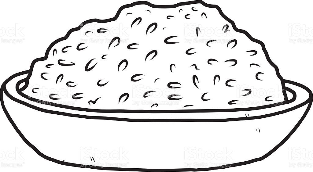 rice clipart colouring