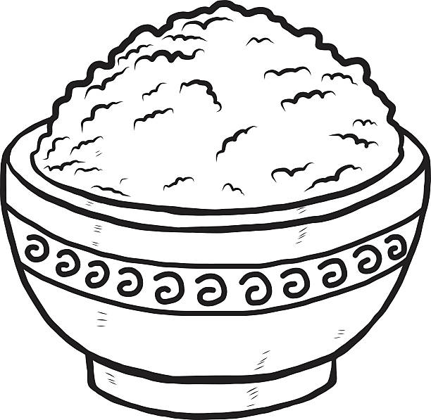 rice clipart outline